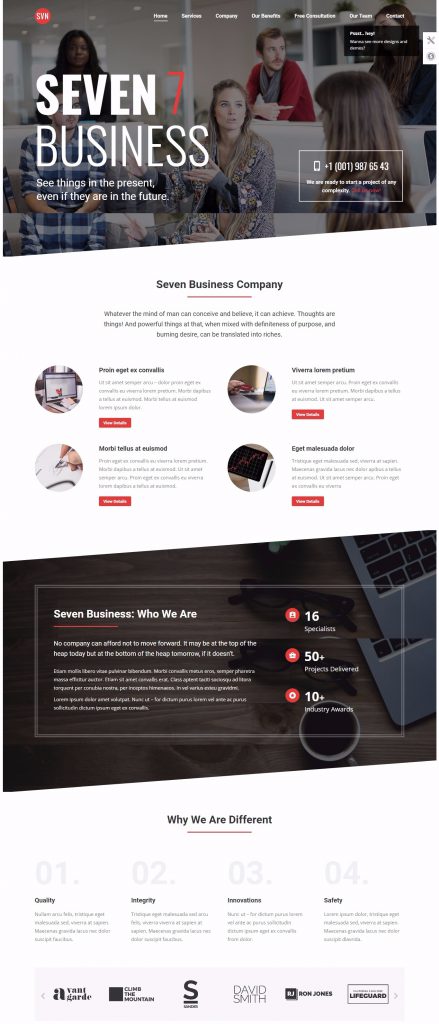 MẪU WEBSITE DỊCH VỤ ( LANDINGPAGE )- THE7 – BUSINESS – ONE – PAGE