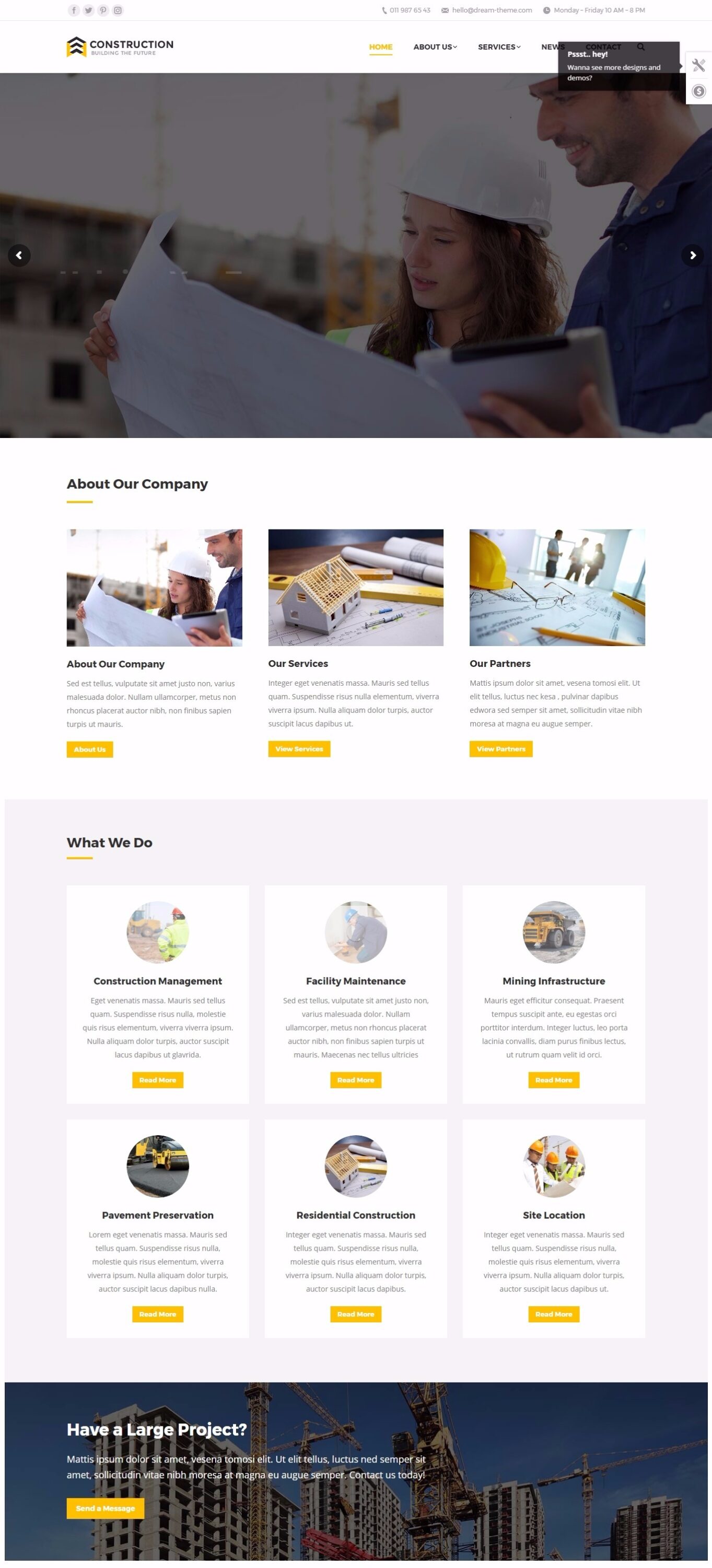Mẫu Website Xây Dựng – The7 – Construction