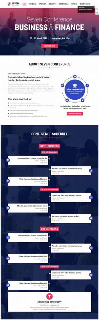 Mẫu website THIẾT KẾ WEBSITE TIN TỨC – SỰ KIỆN – THE7 – CONFERENCE