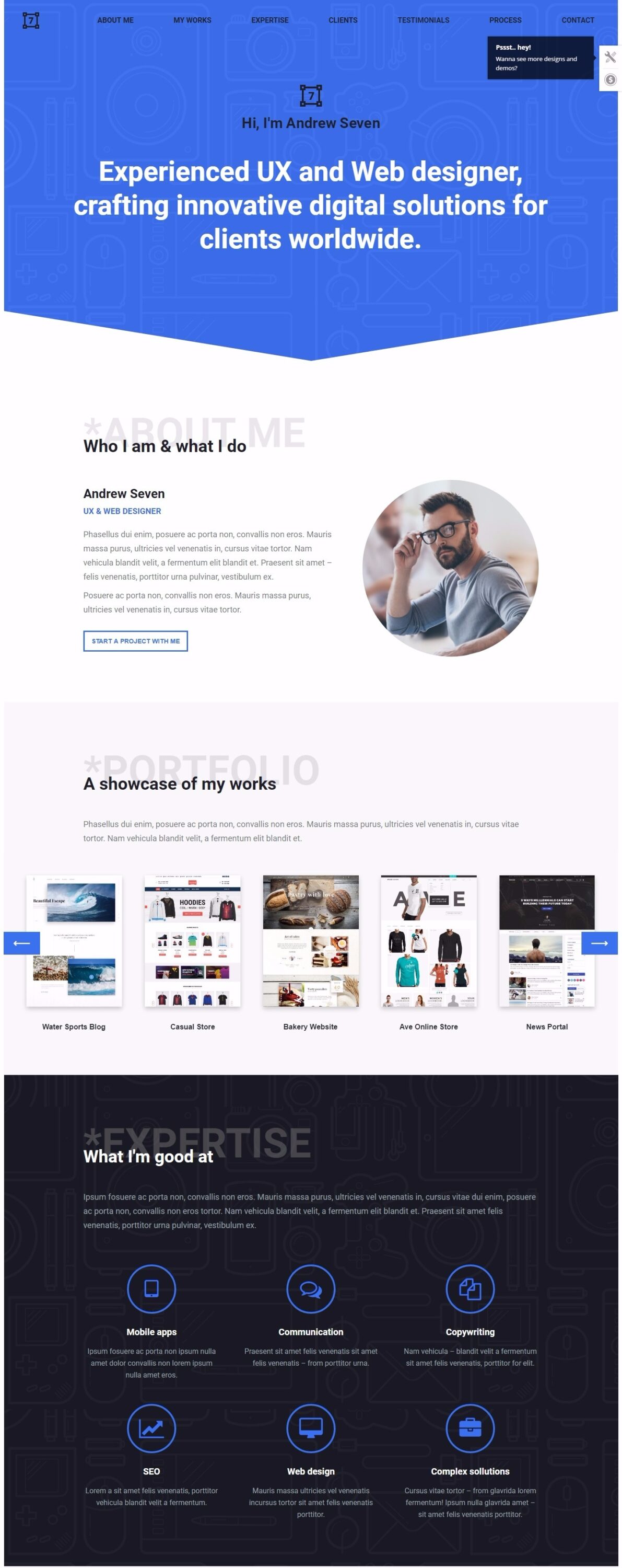 MẪU WEBSITE TIN TỨC SÁNG TẠO – THE7 – PERSONAL – CREATIVE