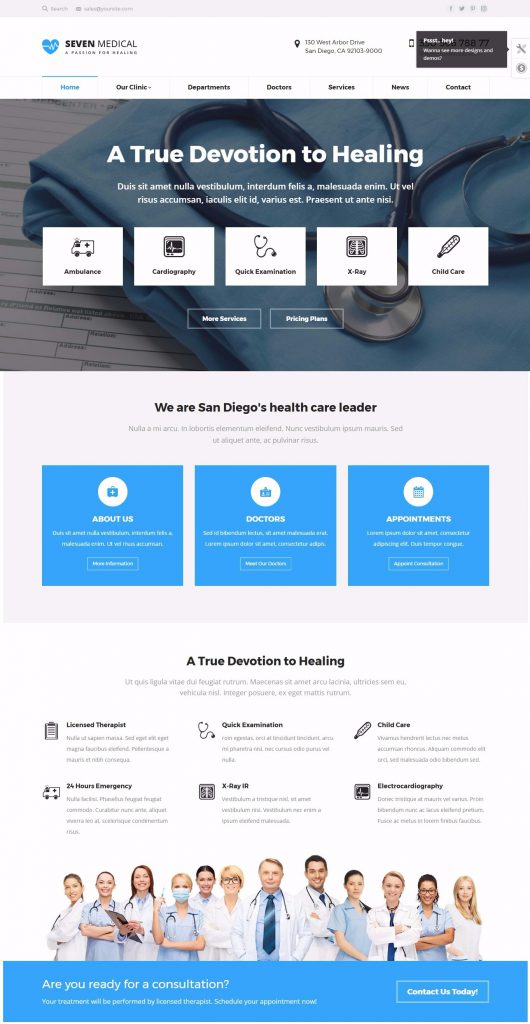 Mẫu website MẪU WEBSITE Y TẾ – THE 7 – MEDICAL CLINIC