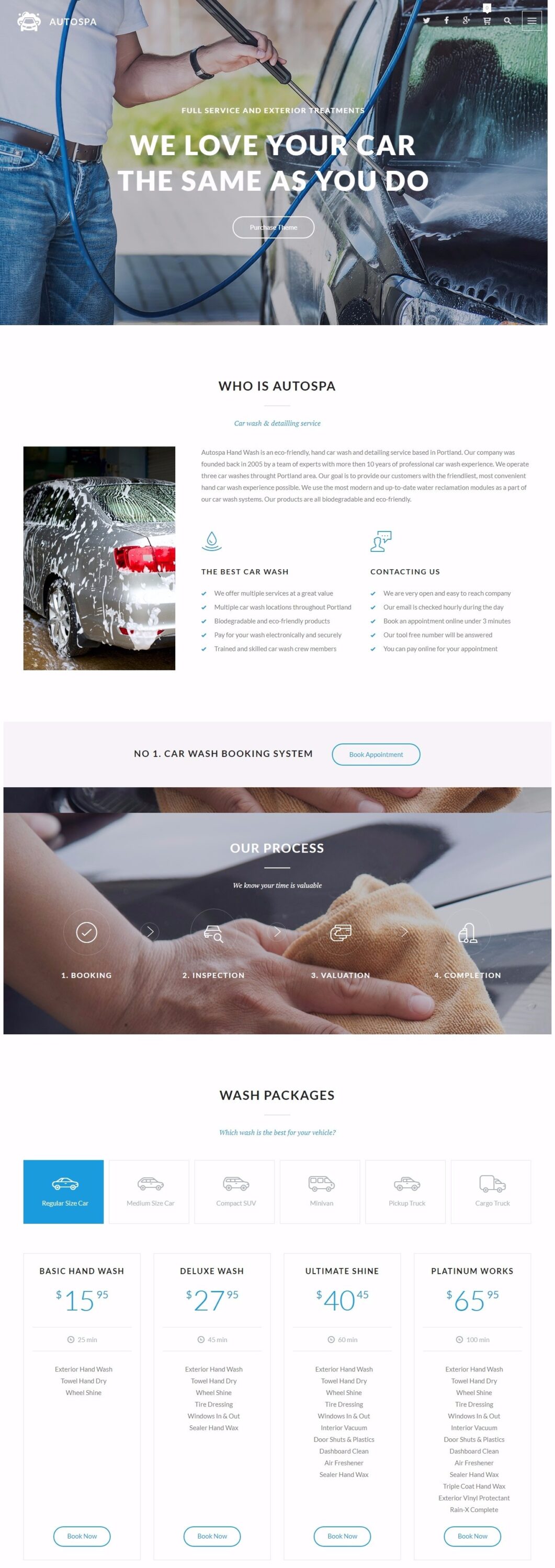 MẪU WEBSITE DỊCH VỤ RỮA XE – AUTO SPA