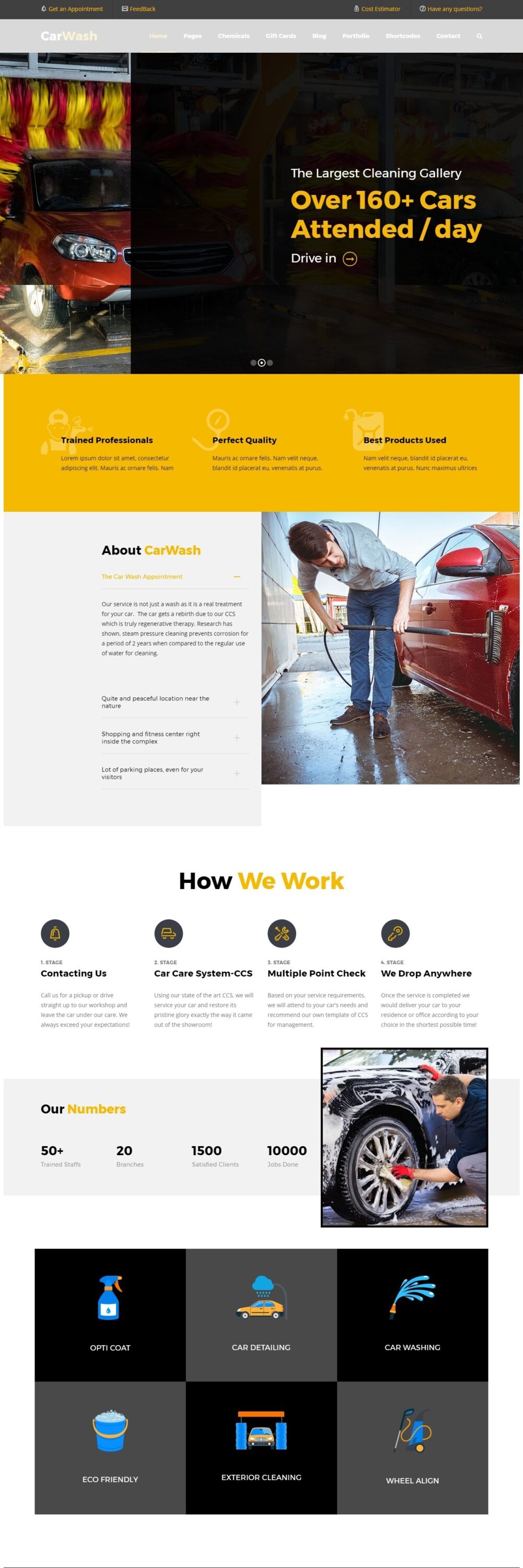 MẪU WEBSITE DỊCH VỤ RỮA XE – CARWASH
