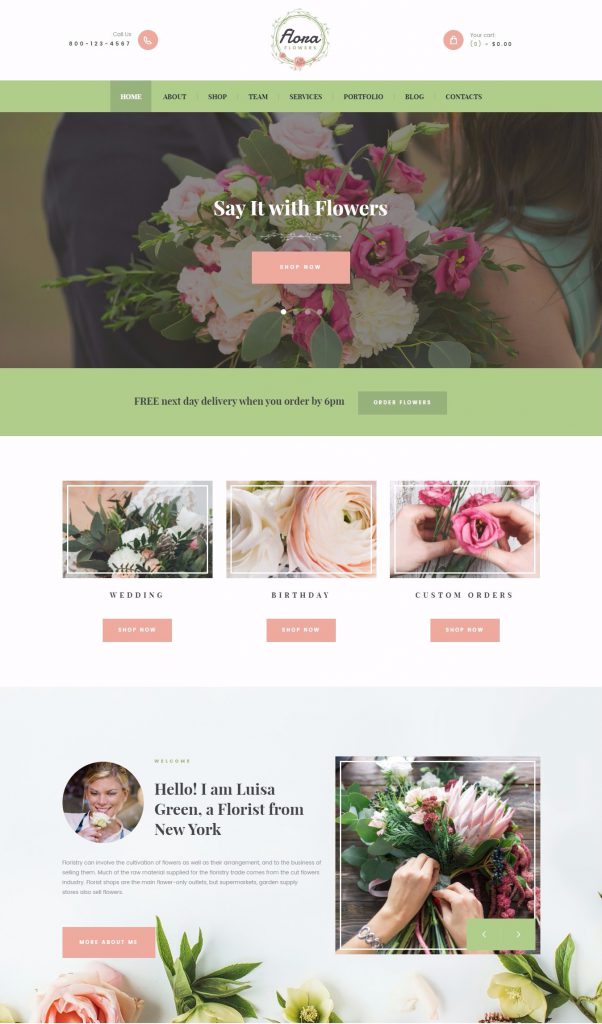 Mẫu website MẪU WEBSITE CÂY CẢNH – SHOP HOA ancorathemes