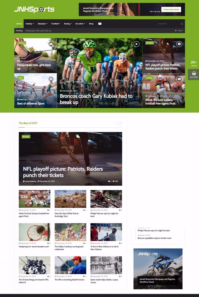 Mẫu website MẪU WEBSITE TIN TỨC – NEWS SPORT