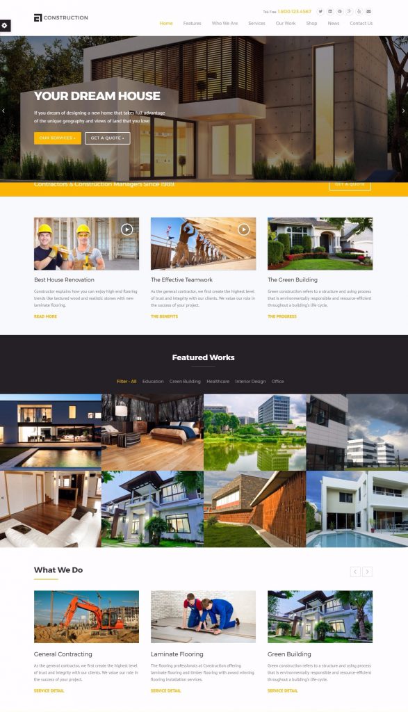 Construction Website Template – home-extended
