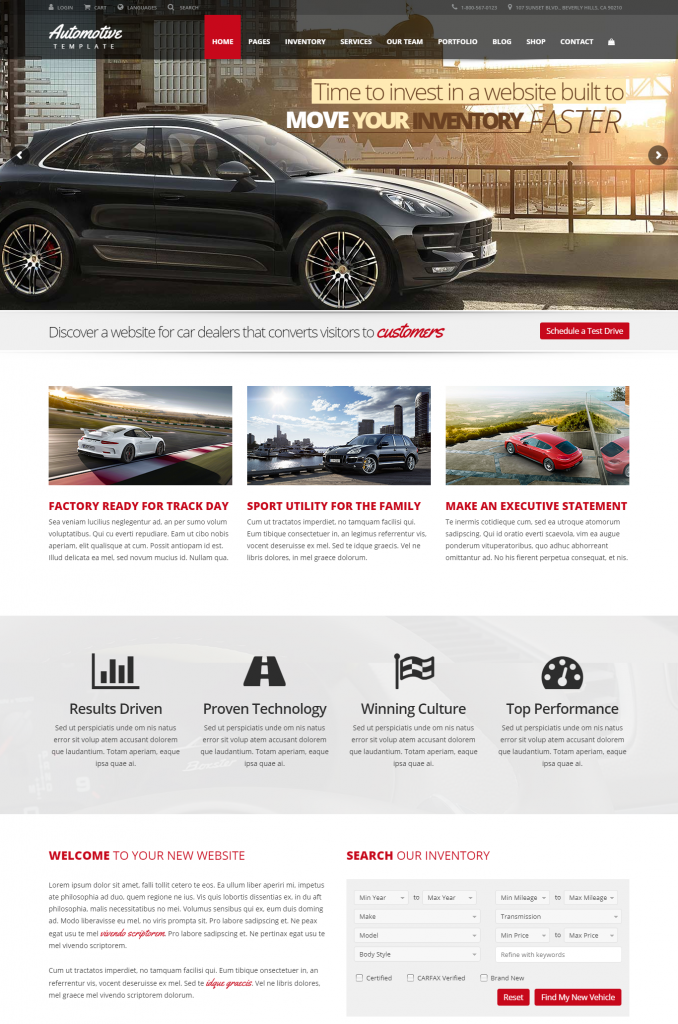 Mẫu website MẪU WEBSITE BÁN XE – Automotive