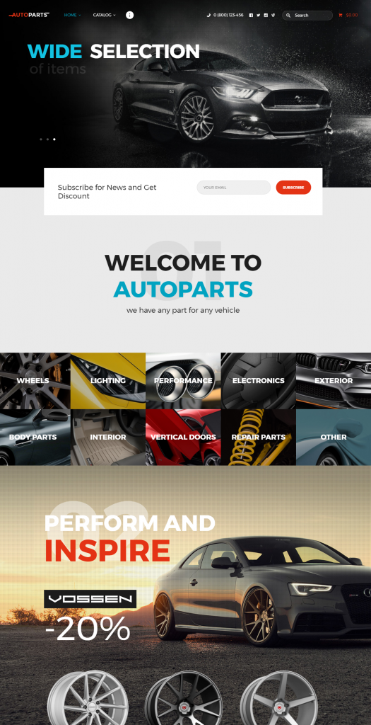 Mẫu website MẪU WEBSITE BÁN XE – Auto Parts