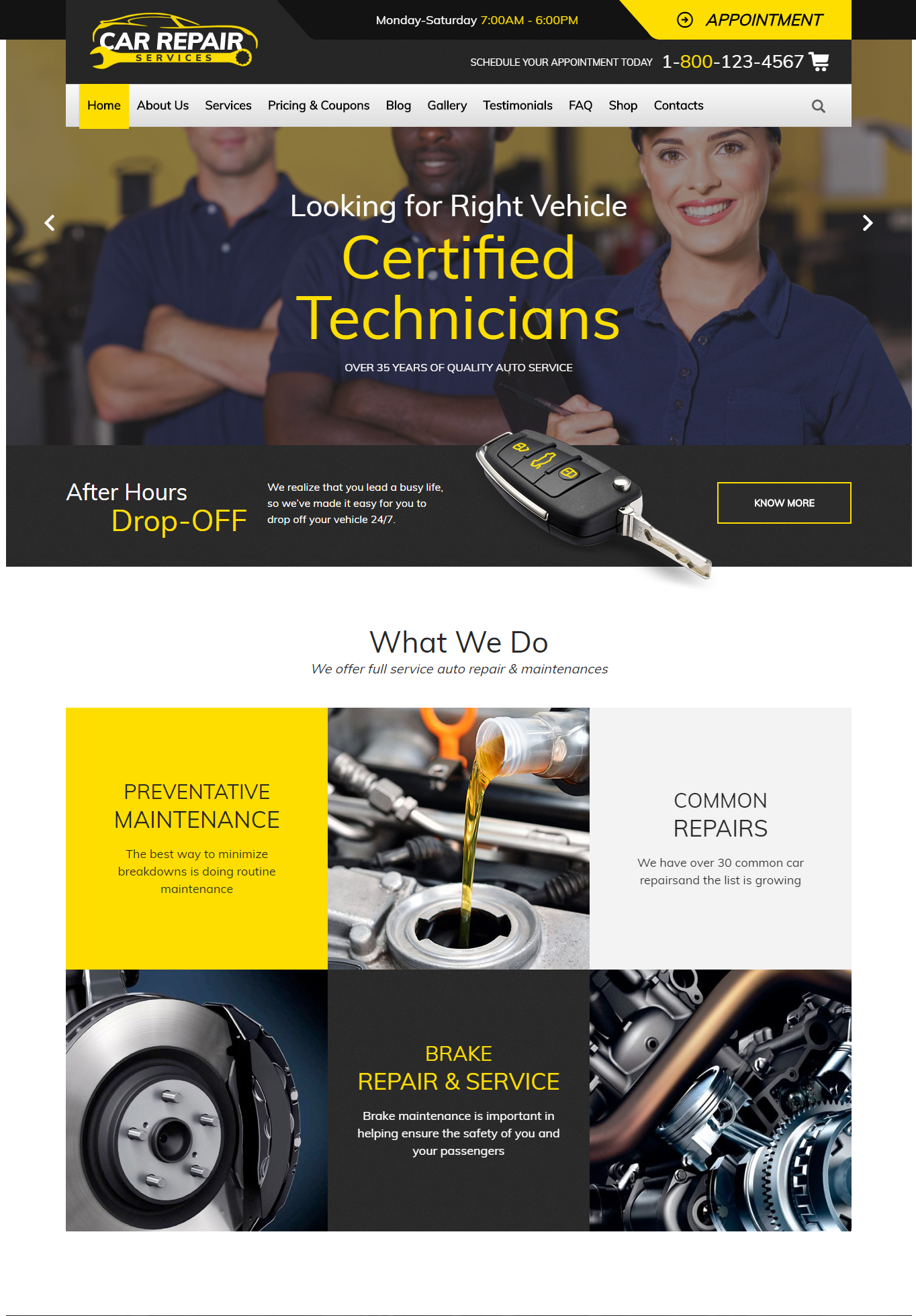 Mẫu Website giới thiệu công ty - Car Repair
