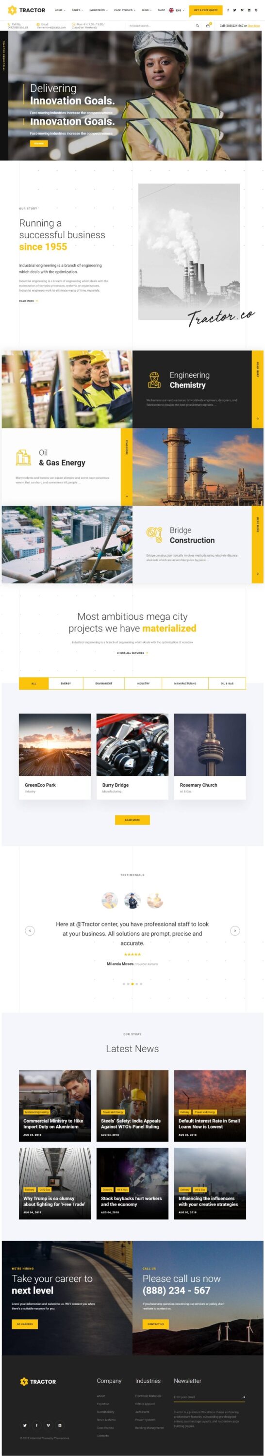 MẪU WEBSITE XÂY DỰNG – TRUCTOR