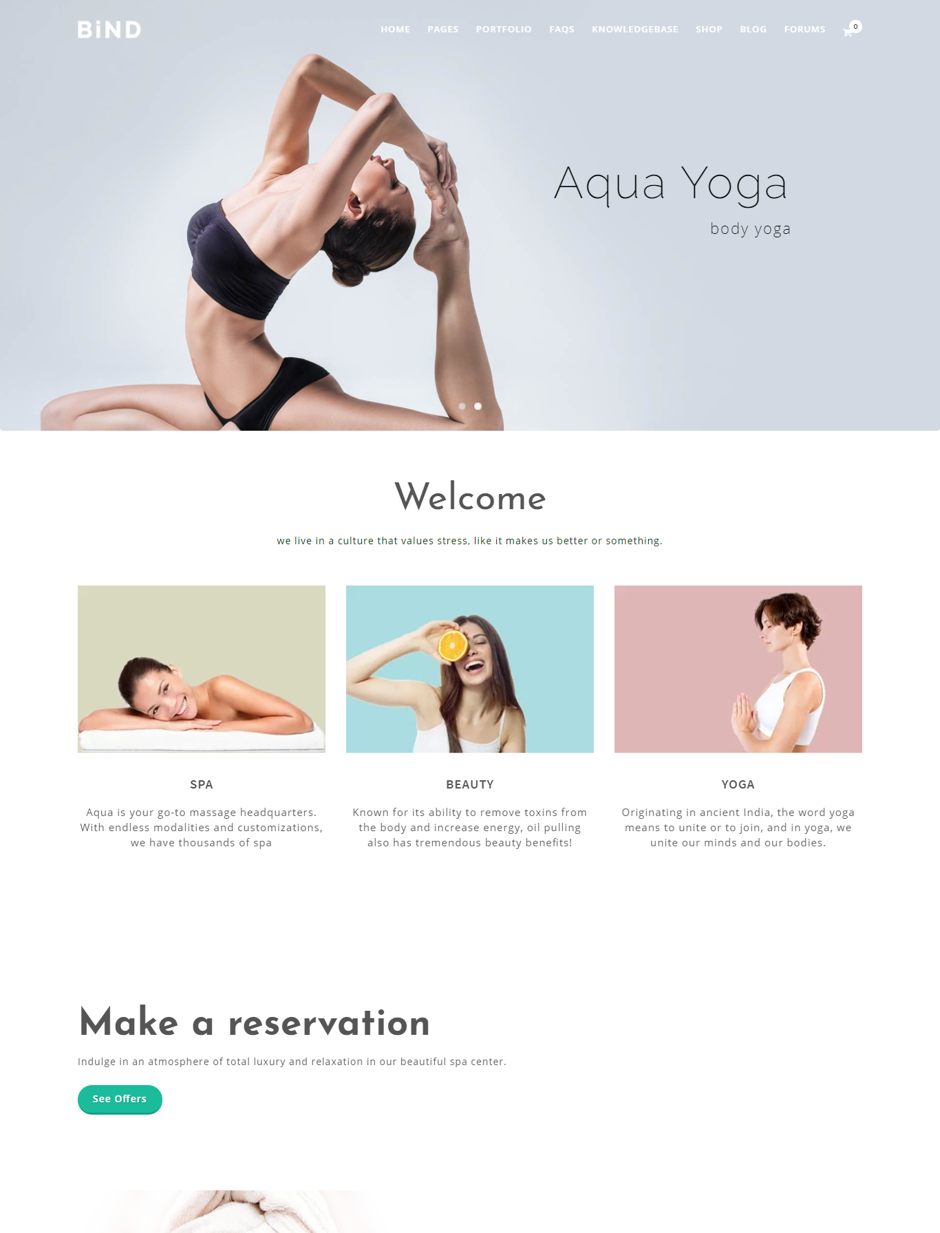 MẪU WEBSITE SPA - Yoga