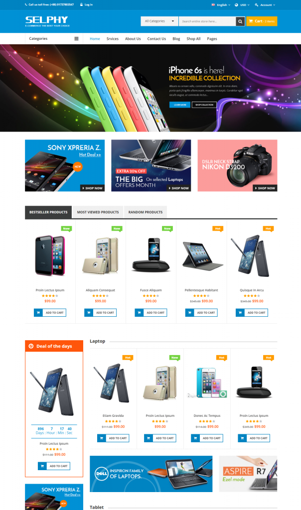 Mẫu website MẪU WEBSITE BÁN HÀNG – SELPHY