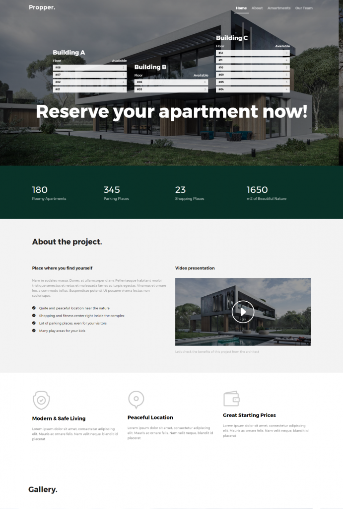 Mẫu website MẪU WEBSITE KIẾN TRÚC XÂY DỰNG – Propper