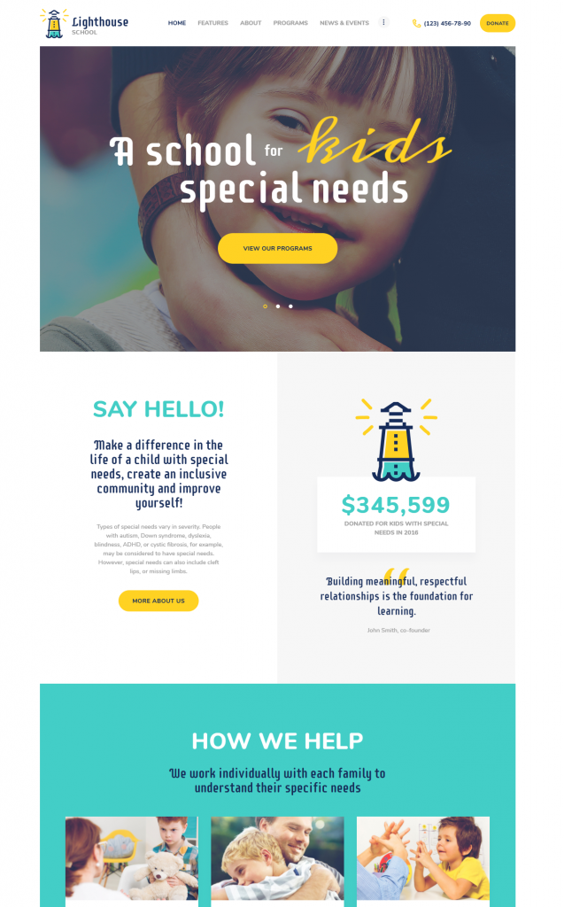Mẫu website MẪU WEBSITE GIÁO DỤC – Lighthouse-School