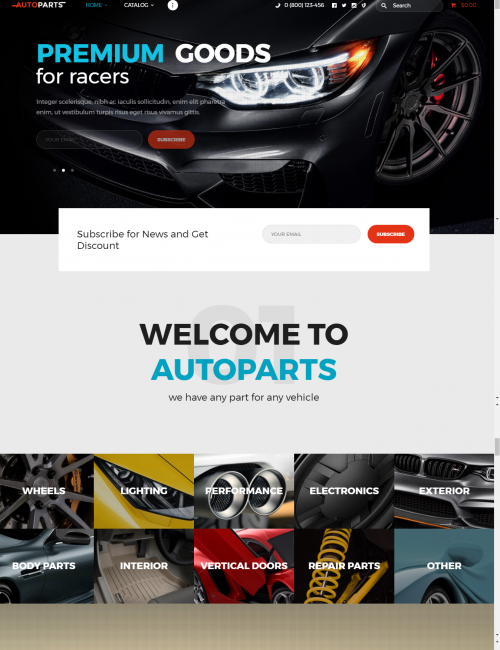 Mẫu website bán hàng phụ tùng ô tô -AUTOPARTS