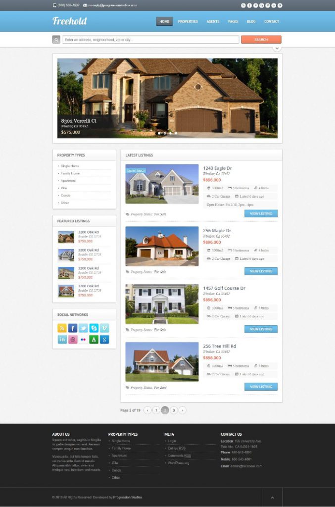 Mẫu website MẪU WEBSITE BẤT ĐỘNG SẢN – FREEHOLD