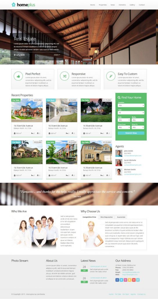 Mẫu website MẪU WEBSITE BẤT ĐỘNG SẢN – HOMEPLUS