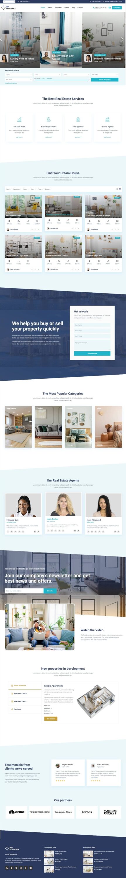 MẪU WEBSITE BẤT ĐỘNG SẢN – WP RESIDENCE