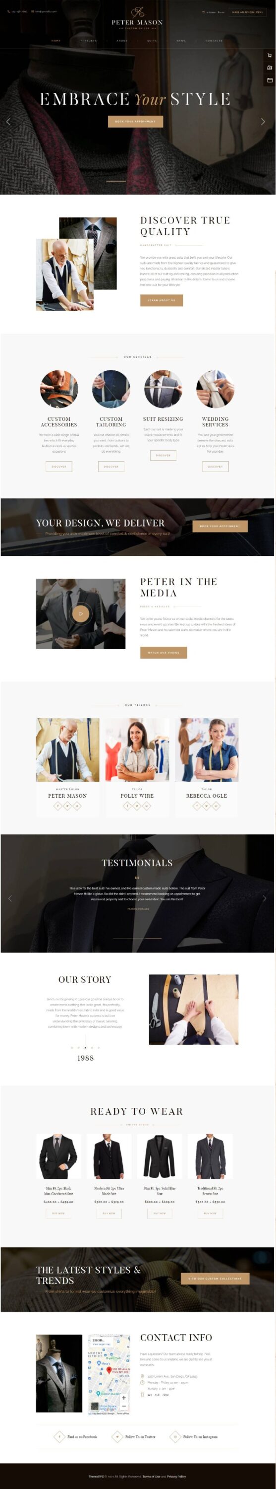 MẪU WEBSITE THỜI TRANG-PETER MASON