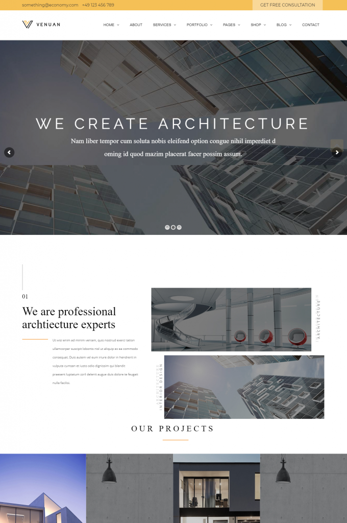 Mẫu website MẪU WEBSITE KIẾN TRÚC XÂY DỰNG -VENUAN