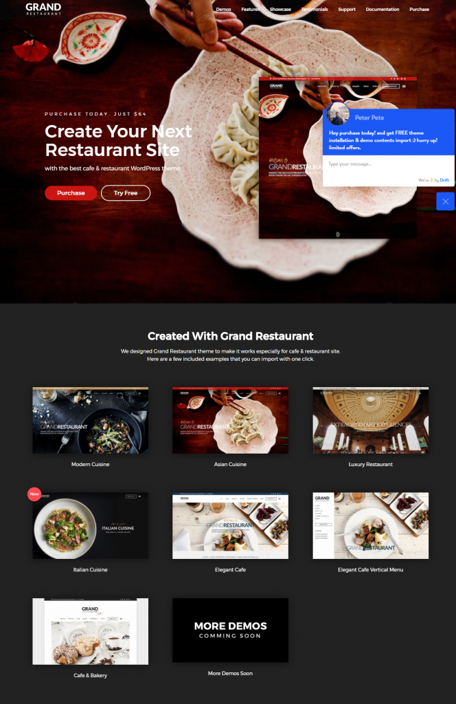 Mẫu website MẪU WEBSITE NHÀ HÀNG – Grand Restaurant
