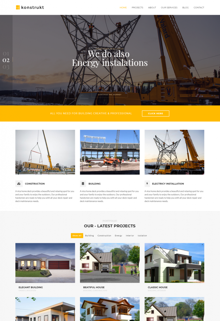 Mẫu website MẪU WEBSITE KIẾN TRÚC XÂY DỰNG -KONSTRUKT