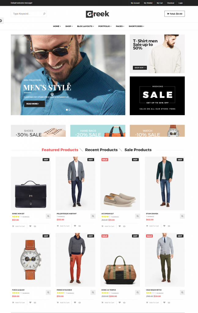 Mẫu WEBSITE THỜI TRANG – Greek