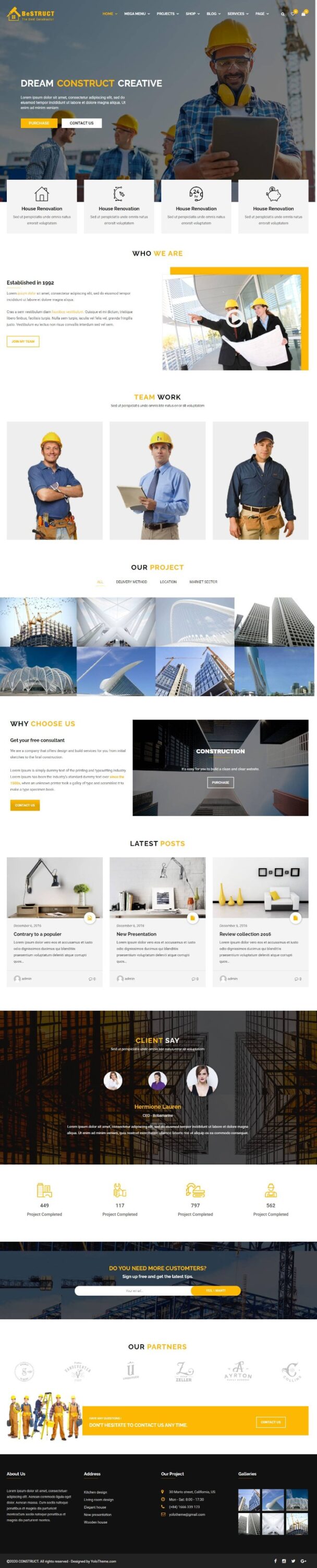 MẪU WEBSITE KIẾN TRÚC XÂY DỰNG -BESTRUCT