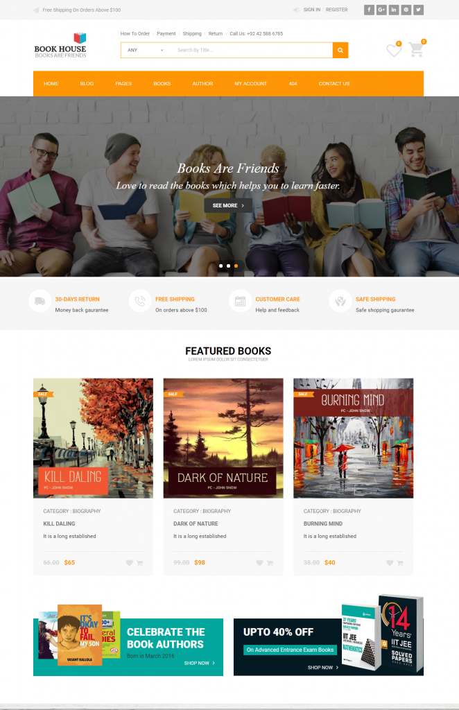 Mẫu website MẪU WEBSITE BÁN SÁCH -BOOK HOUSE