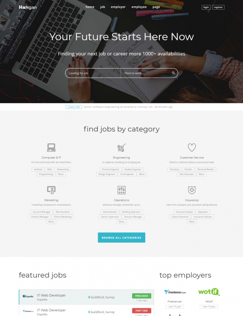 Mẫu website việc làm - Job Portal