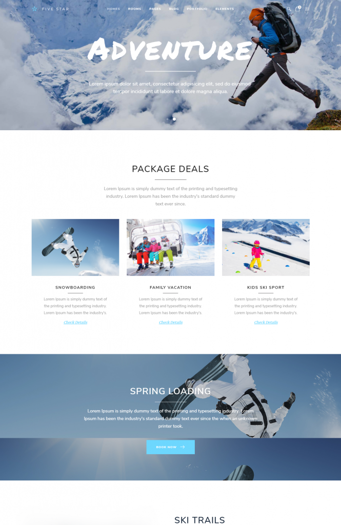 Mẫu website MẪU WEBSITE DỊCH VỤ – DU LỊCH – FIVE STAR
