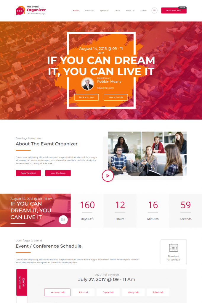 Mẫu Website giới thiệu công ty -Triển lãm – The Event Organizer