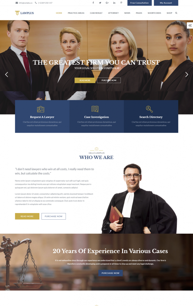Mẫu website MẪU WEBSITE CÔNG TY LUẬT – LAWPLUS