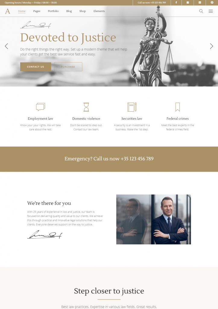 Mẫu website MẪU WEBSITE CÔNG TY LUẬT – A