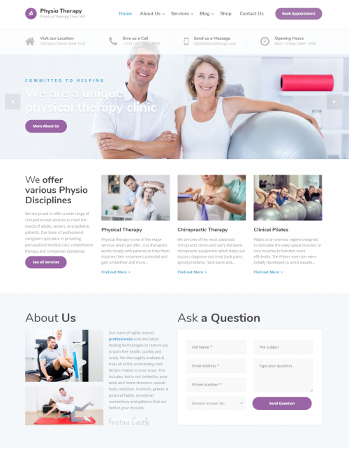 MẪU WEBSITE Y TẾ- PHYSIO THERAPY