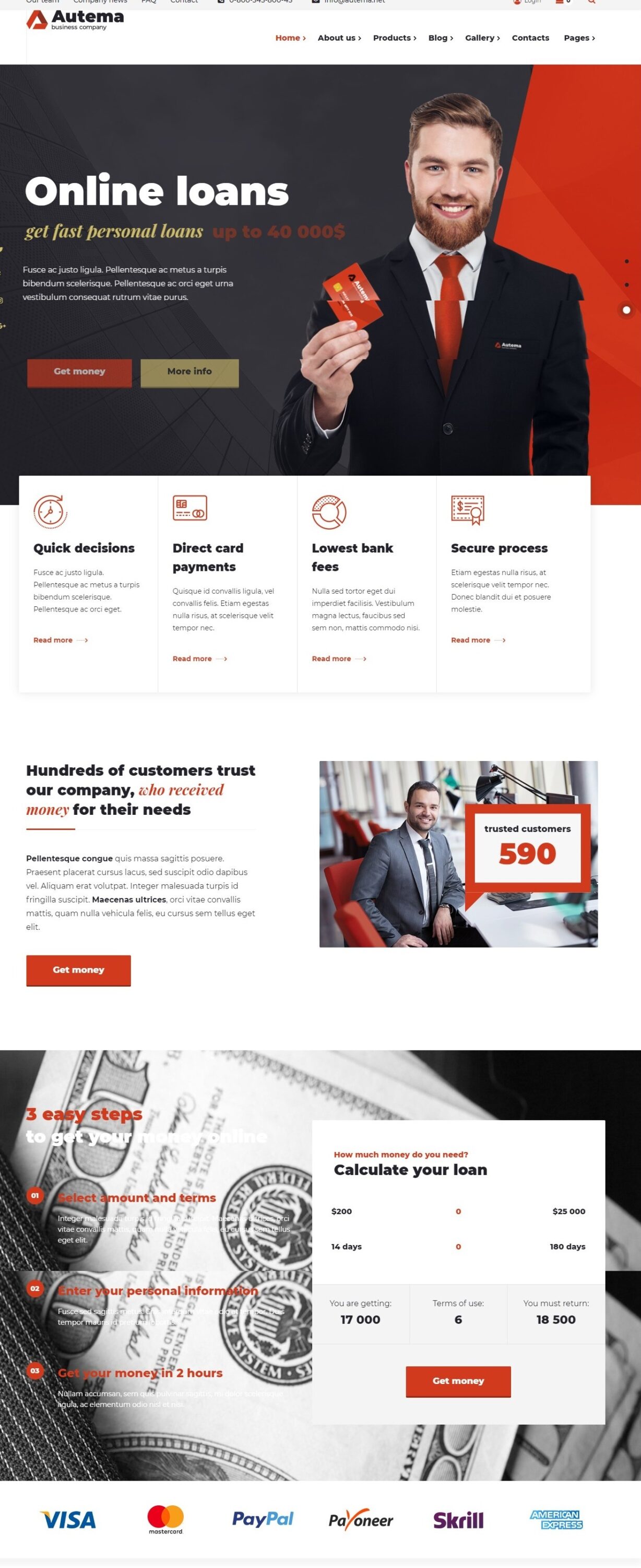 MẪU WEBSITE TÀI CHÍNH – AUTEMA