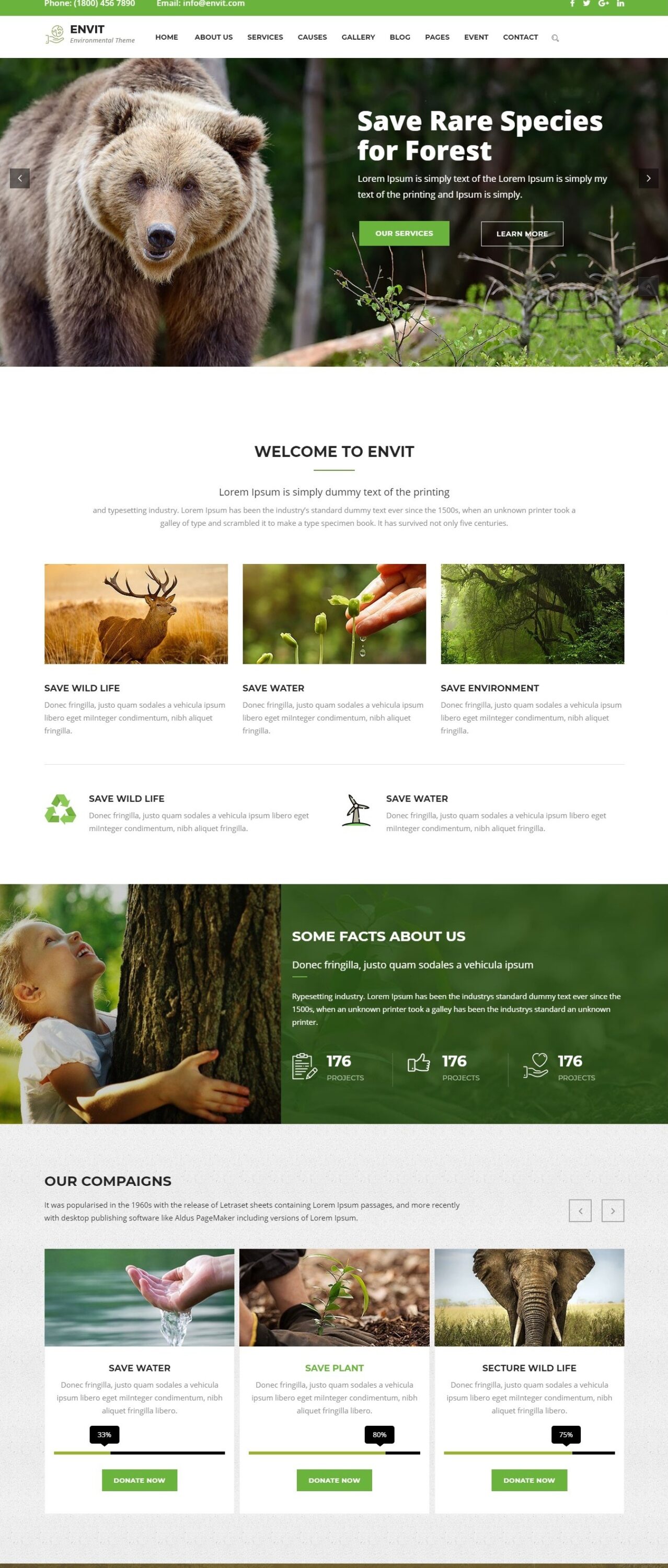 MẪU WEBSITE GIỚI THIỆU CÔNG TY MÔI TRƯỜNG – ENVIT