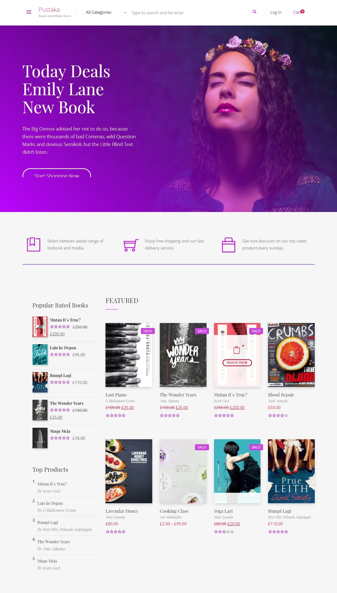 MẪU WEBSITE BÁN SÁCH - BUSTAKA