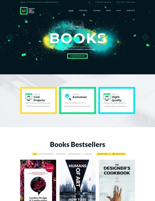 MẪU WEBSITE BÁN SÁCH - BOOK AND MEDIA STORE
