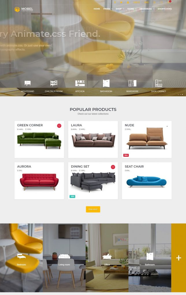 Mẫu website MẪU WEBSITE NỘI THẤT – MOBEL
