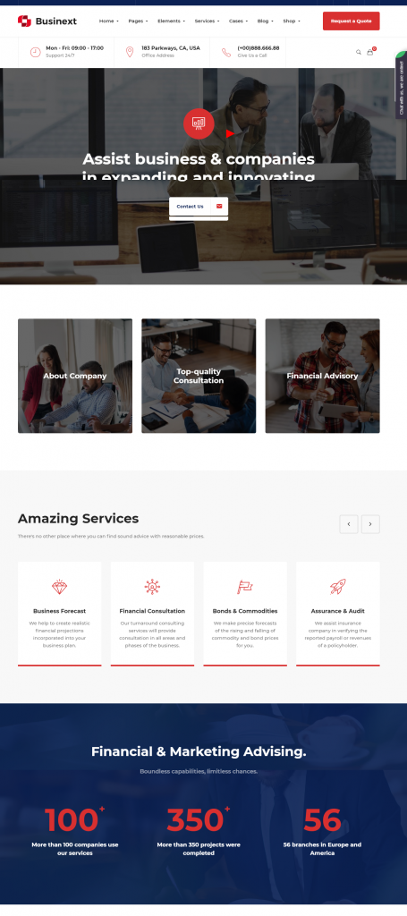 Mẫu website MẪU WEBSITE GIỚI THIỆU CÔNG TY – MARKETING -BUSINEXT