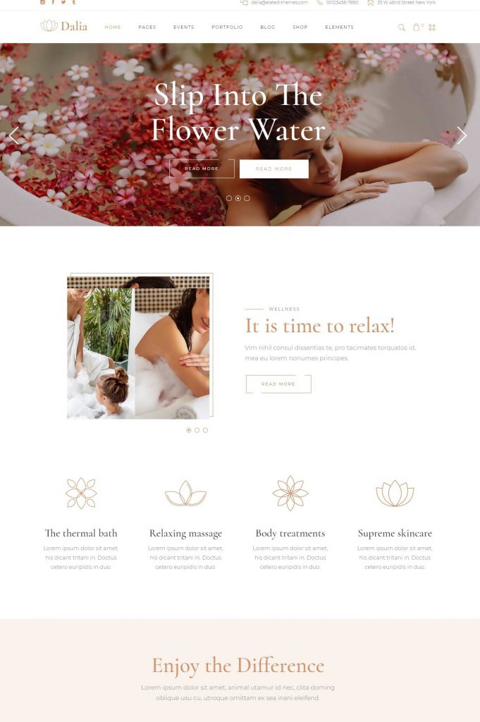 Mẫu website MẪU WEBSITE SPA – DALIA