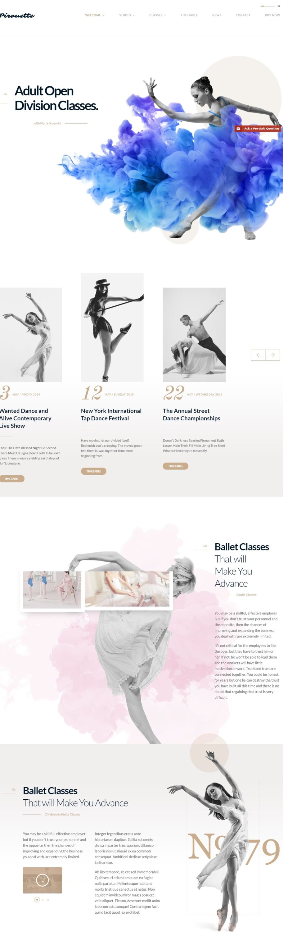 MẪU WEBSITE DỊCH VỤ – PIROUETTE