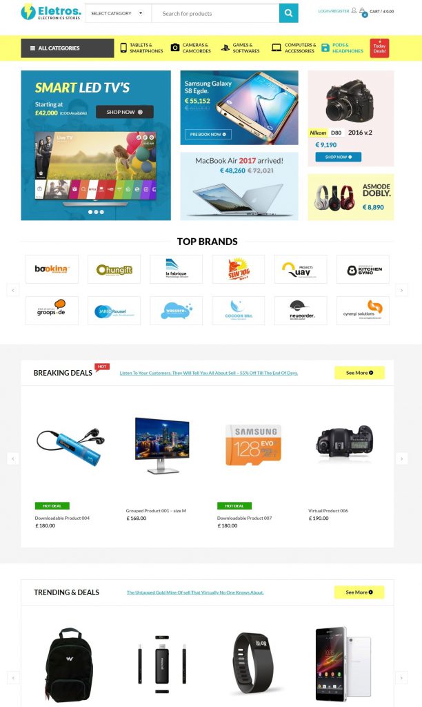 Mẫu website MẪU WEBSITE THƯƠNG MẠI ĐIỆN TỬ – VG ELETROS