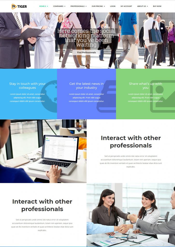 Mẫu website MẪU WEBSITE GIỚI THIỆU CÔNG TY – TIGER