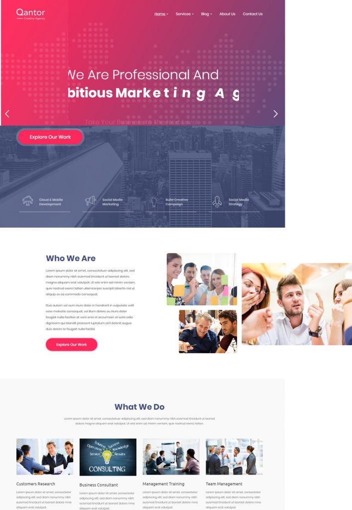 Mẫu website MẪU WEBSITE GIỚI THIỆU CÔNG TY – QUANTOR