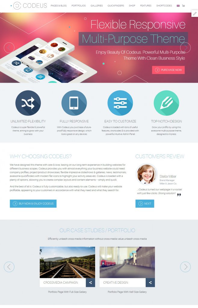 Mẫu website MẪU WEBSITE GIỚI THIỆU CÔNG TY – CODEUS