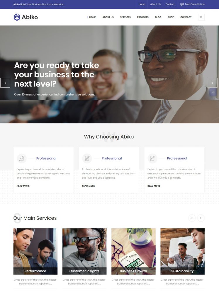 Mẫu website MẪU WEBSITE GIỚI THIỆU CÔNG TY – ABIKO
