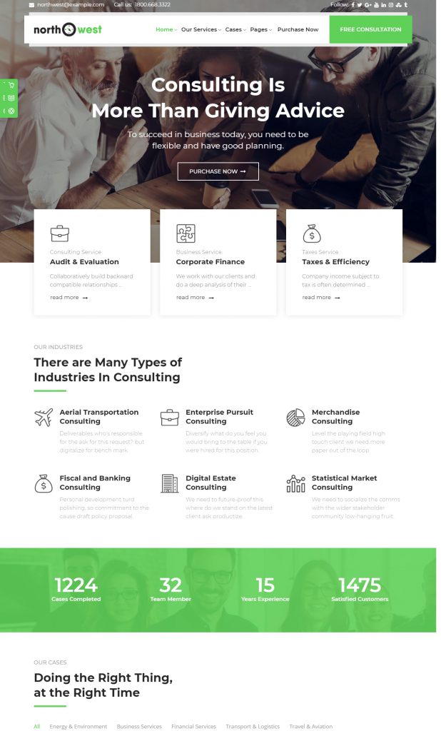 Mẫu website MẪU WEBSITE TƯ VẤN – NORTHWEST