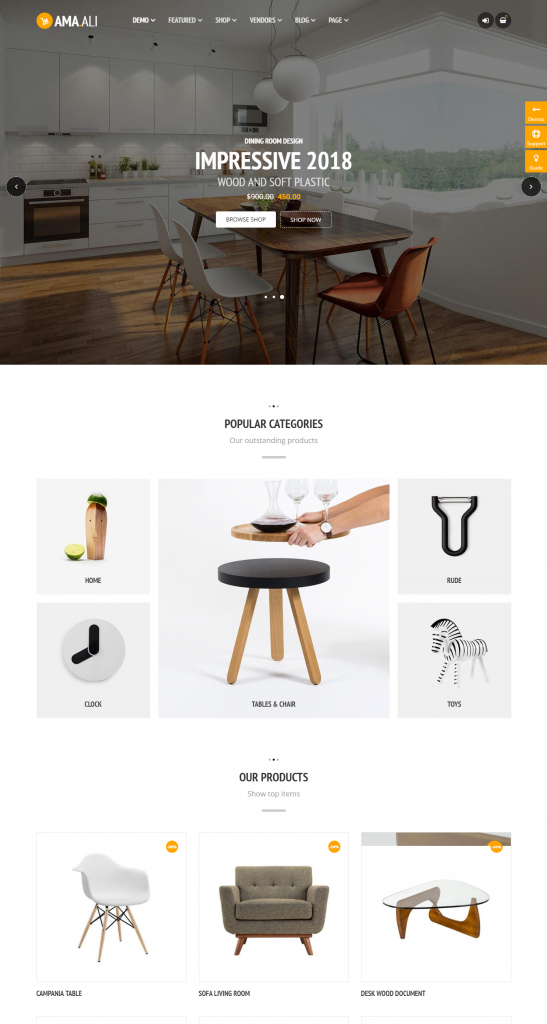 MẪU WEBSITE NỘI THẤT – AMA ALI